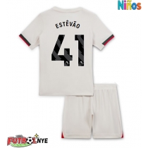 Camiseta Chelsea Estevao Willian #41 Visitante Equipación para niños 2025-26 manga corta (+ pantalones cortos)